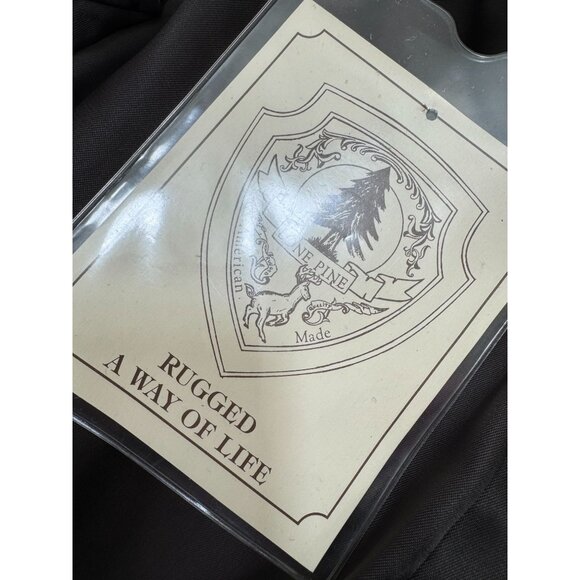 Vintage Lone Pine Leather Suede Long Coat Mens Size 42 Western Front Snap Camel - Picture 5 of 16